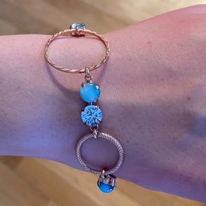 Blue and gold bracelet